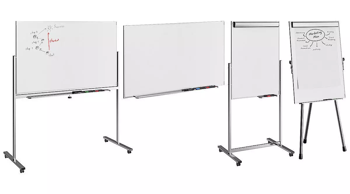 Flipcharts And Board BLENDER 3D Model Cycles 3D model_0