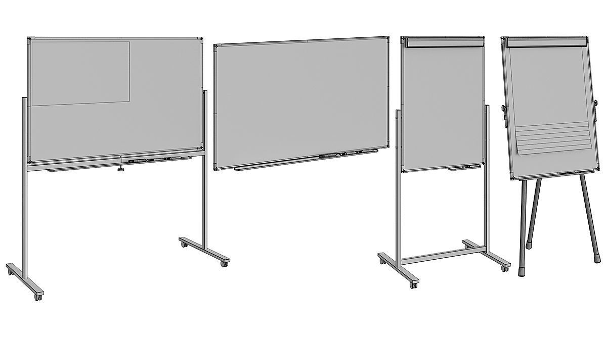 Flipcharts And Board BLENDER 3D Model Cycles 3D model_4