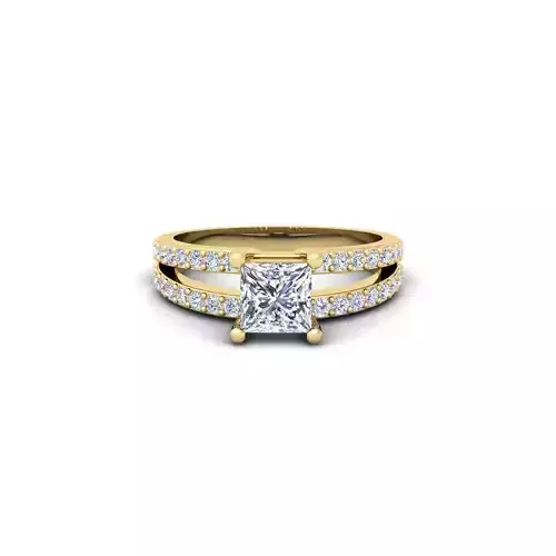 Princess Engagement Ring 3d Model 
