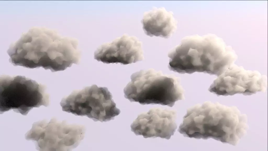 Clouds 3d model blender Free 3D model_0