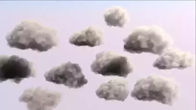 Clouds 3d model blender Free 3D model