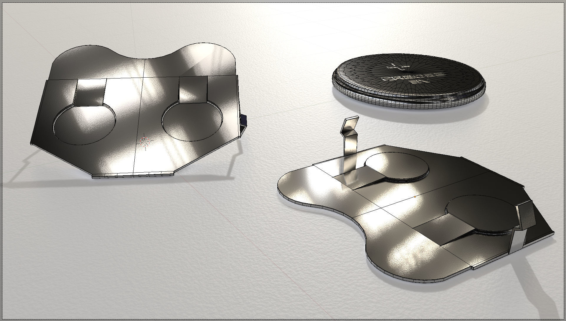 Battery Holder CR2032 3D model_5
