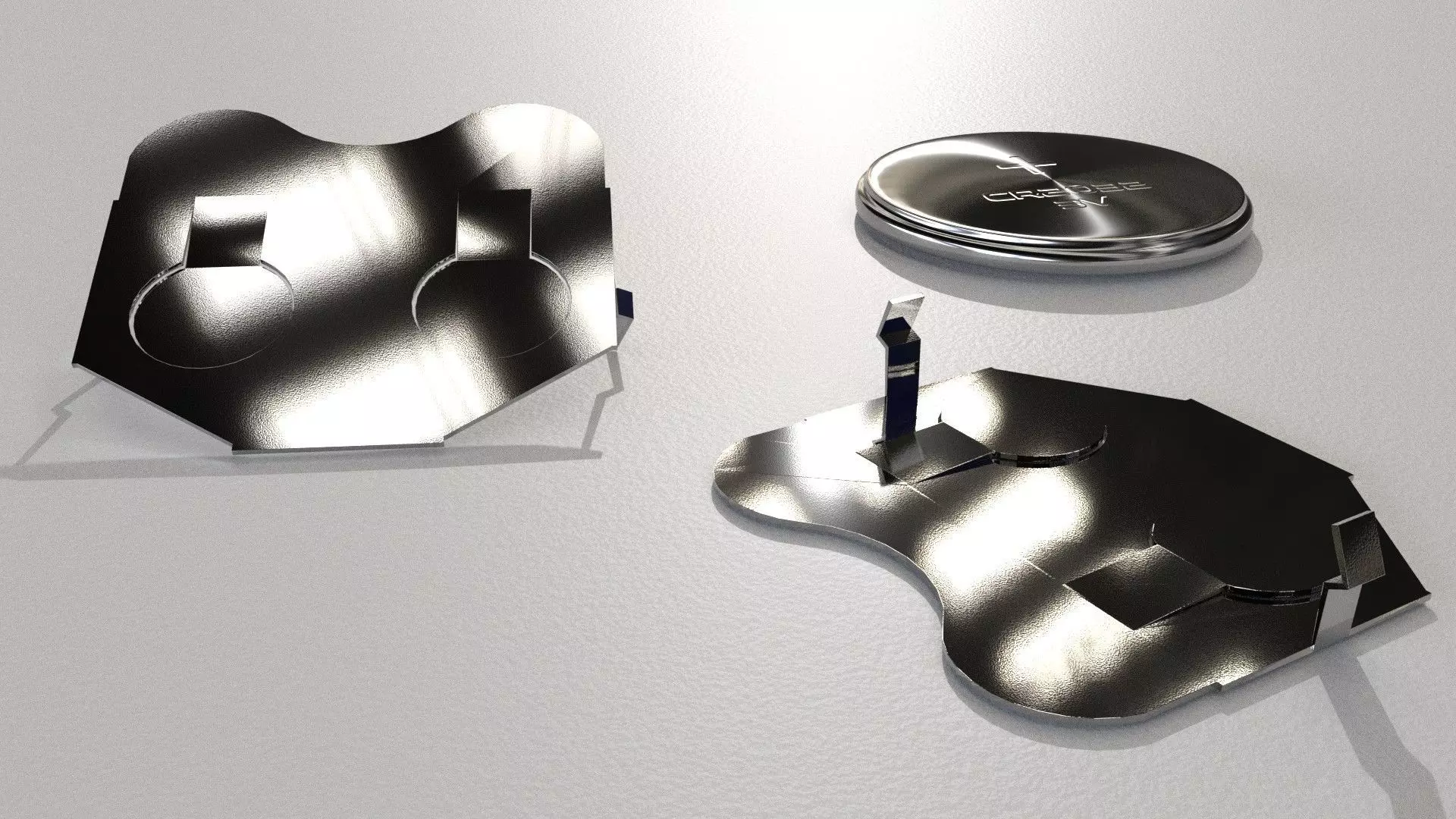 Battery Holder CR2032 3D model_0