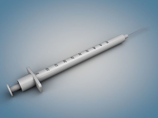 Hypodermic needle Low-poly 3D model