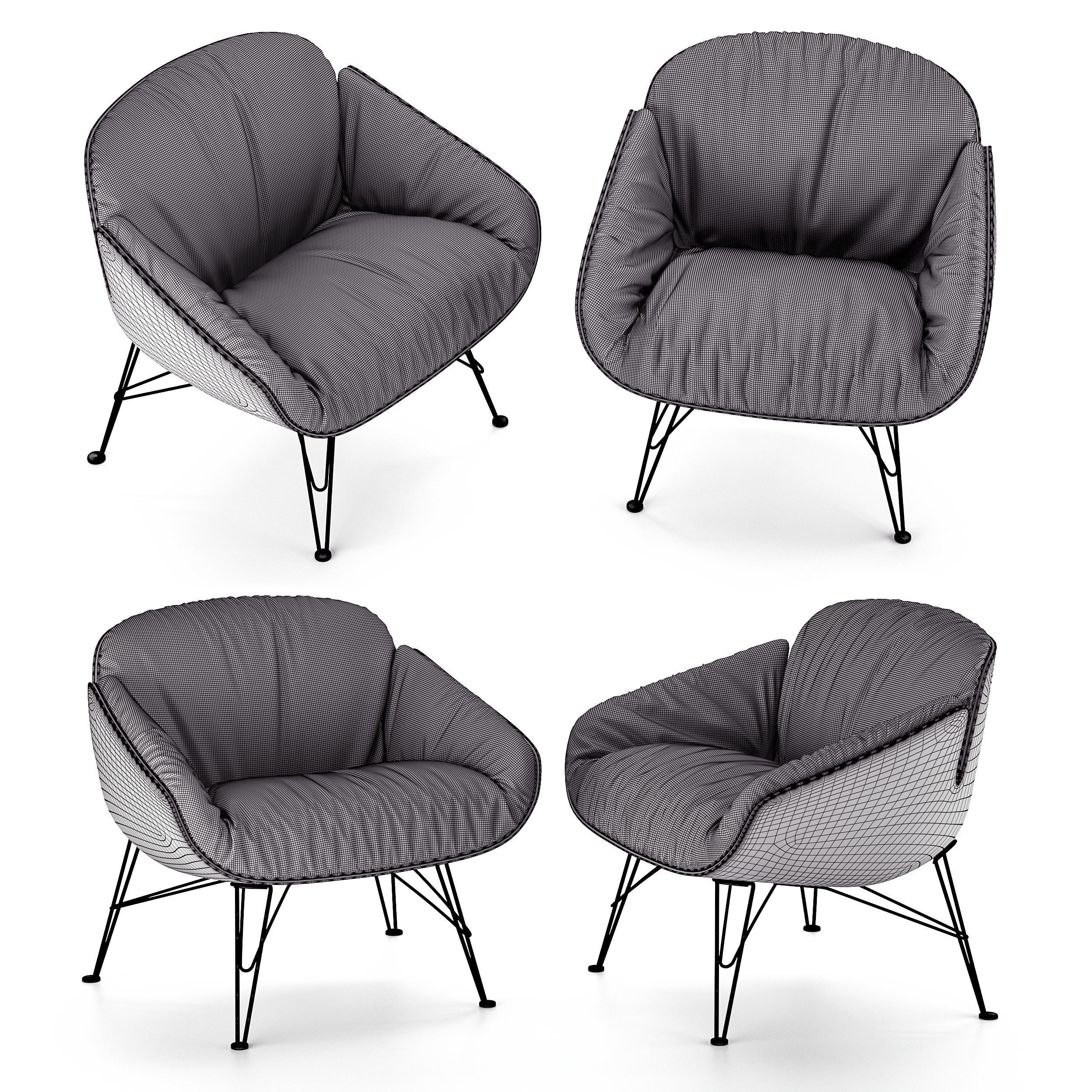 Juno armchair 3D model_1