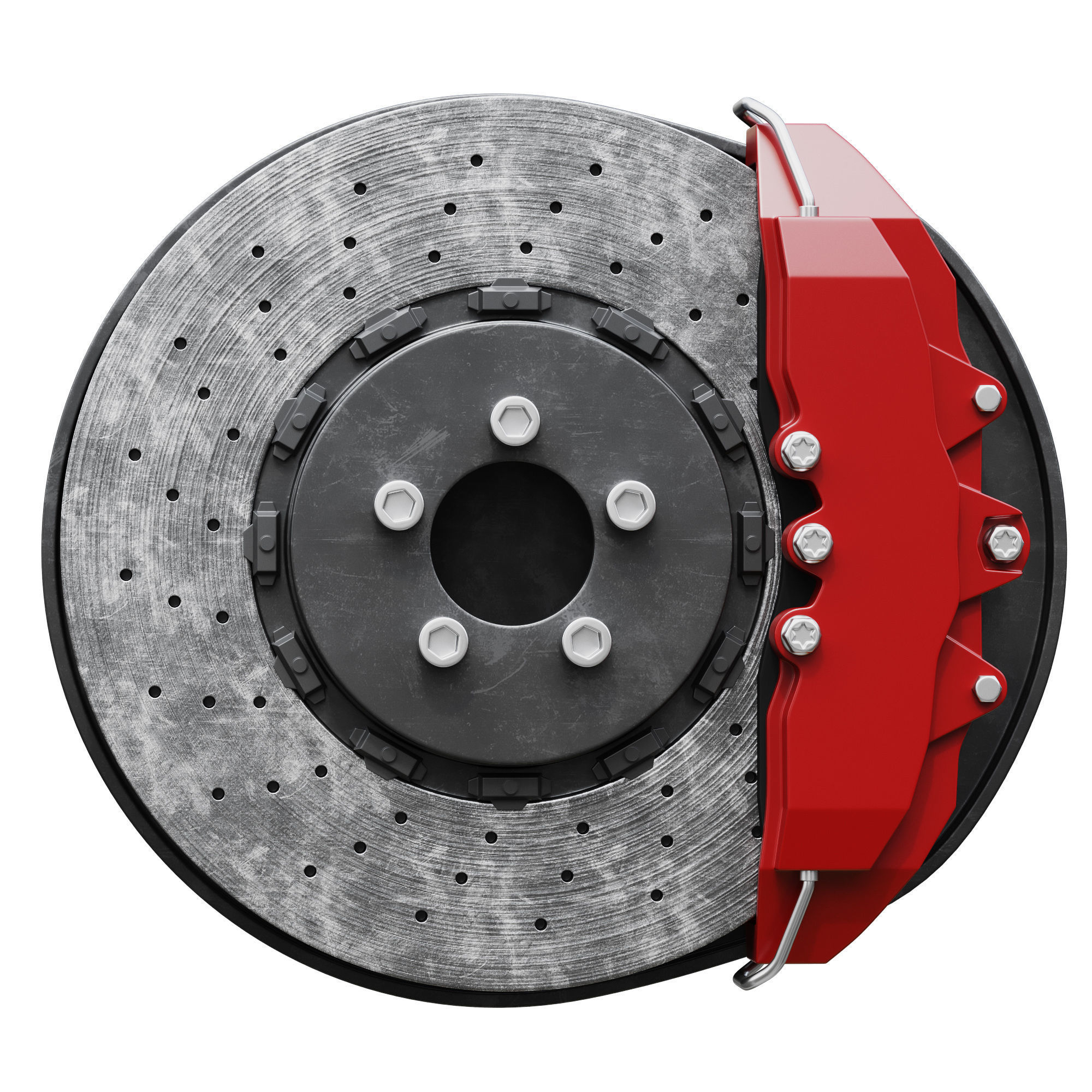 Car braking system for supercars 3D model_2