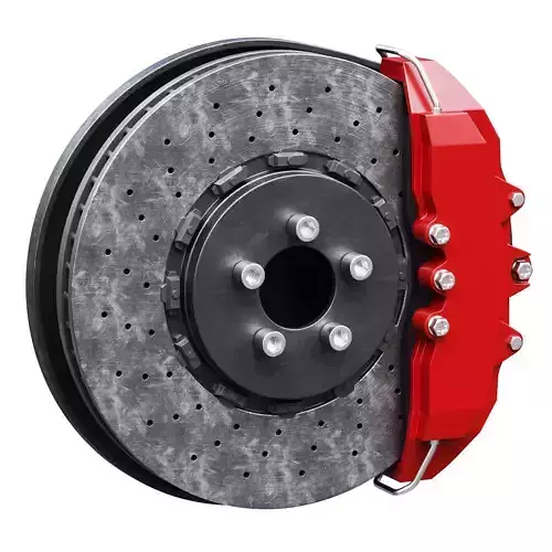 Car braking system for supercars 3D model