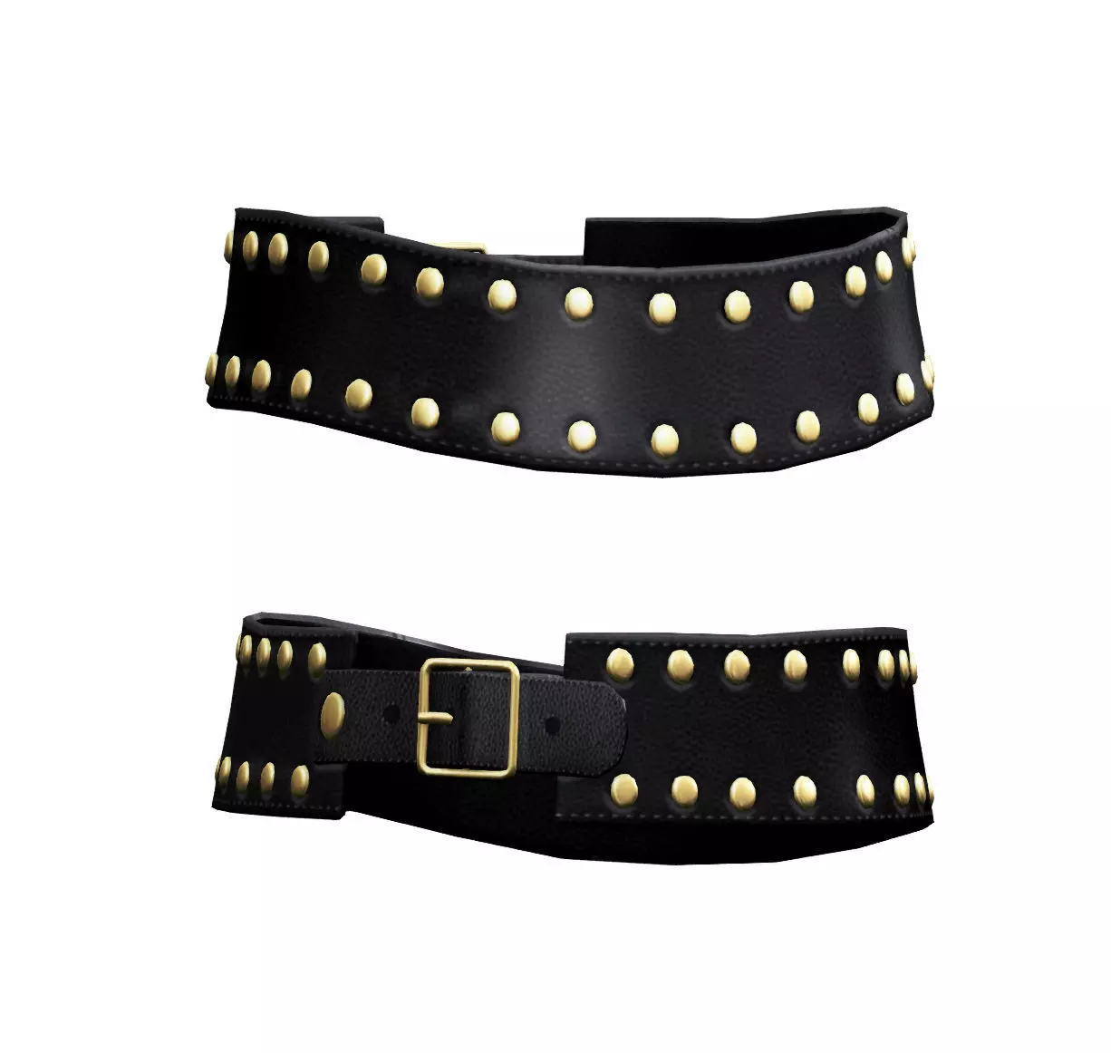 Choker Necklace with Studs Low-poly 3D model