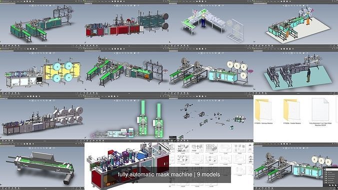 fully automatic mask machine 3D Model Collection