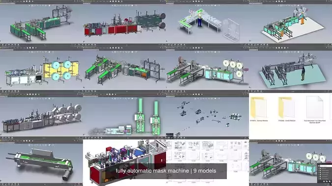 fully automatic mask machine 3D Model Collection
