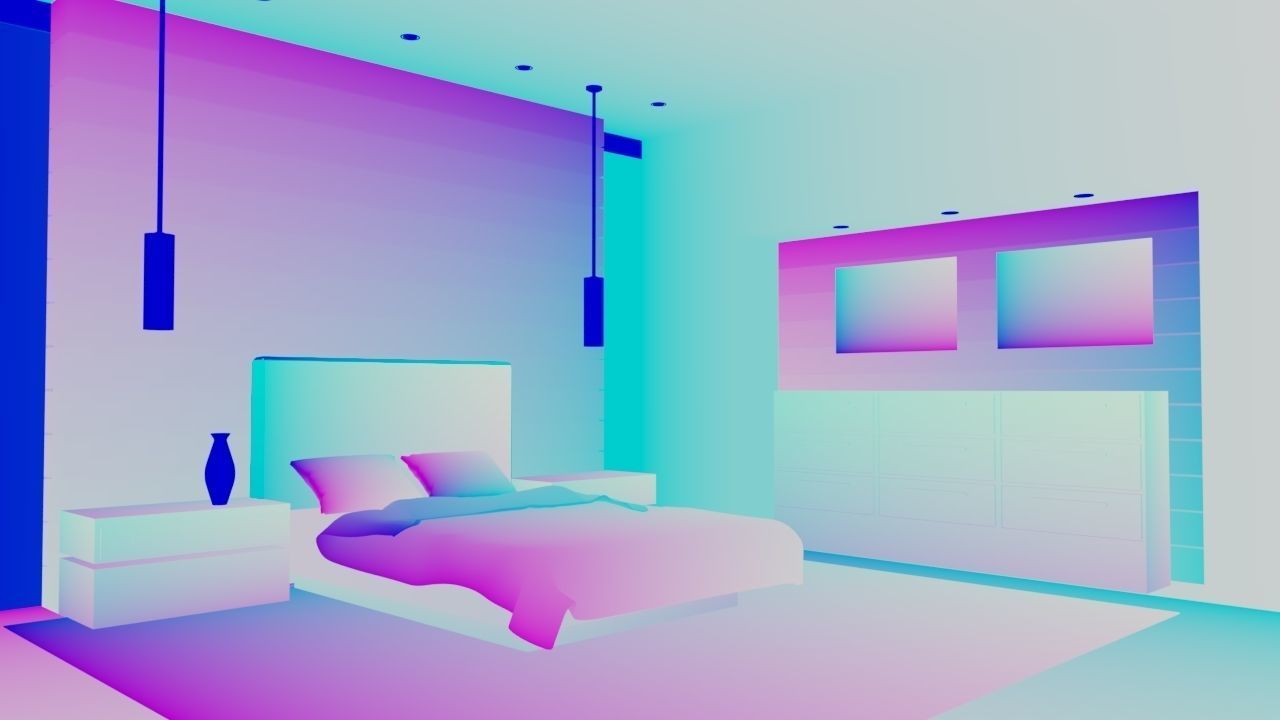 Bedroom - Interior 3D model_10