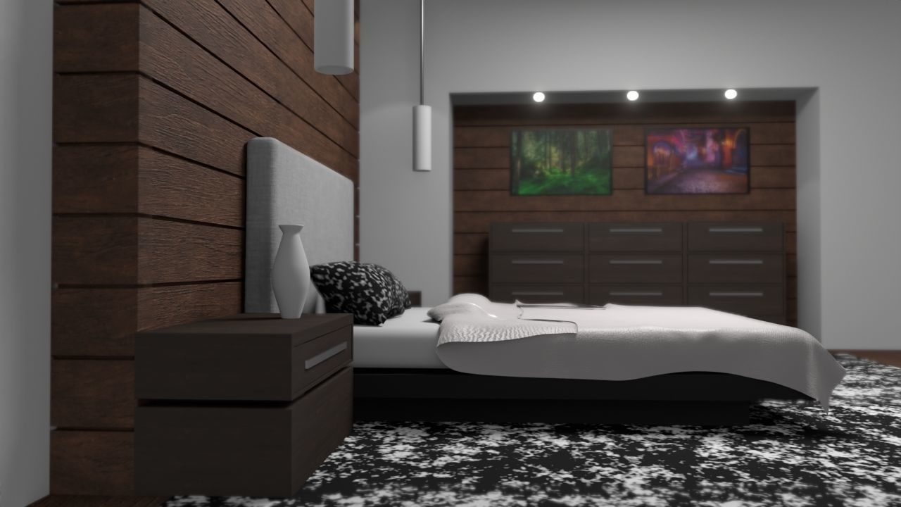 Bedroom - Interior 3D model_5