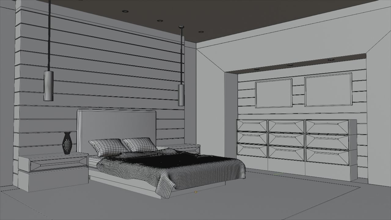 Bedroom - Interior 3D model_7