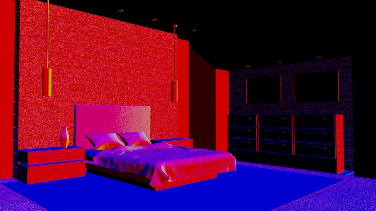 Bedroom - Interior 3D model_8
