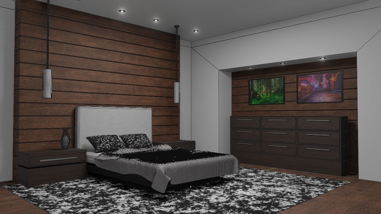 Bedroom - Interior 3D model_6