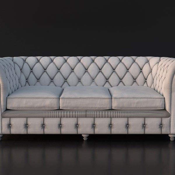 Chesterfield Couch 3D model 3D model_6