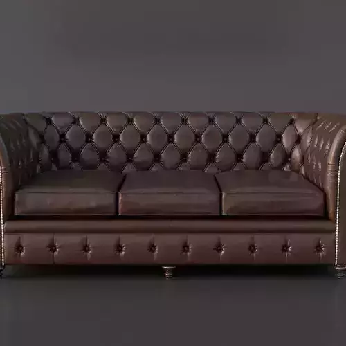 Chesterfield Couch 3D model 3D model