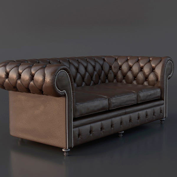 Chesterfield Couch 3D model 3D model_2