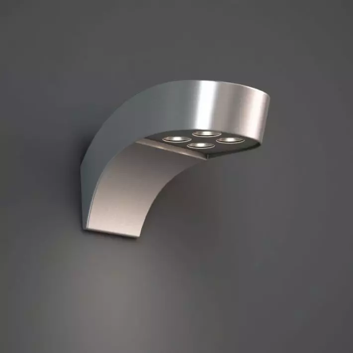 Wall Steel Lamp 3D model_0