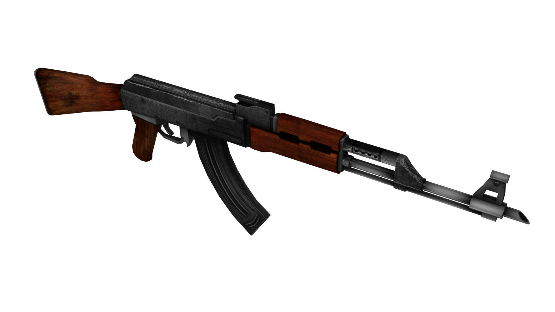 Ak 47 3D Model Low-poly 3D model_2