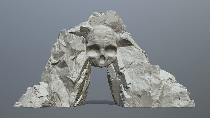 Skull Cave Low-poly 3D print model