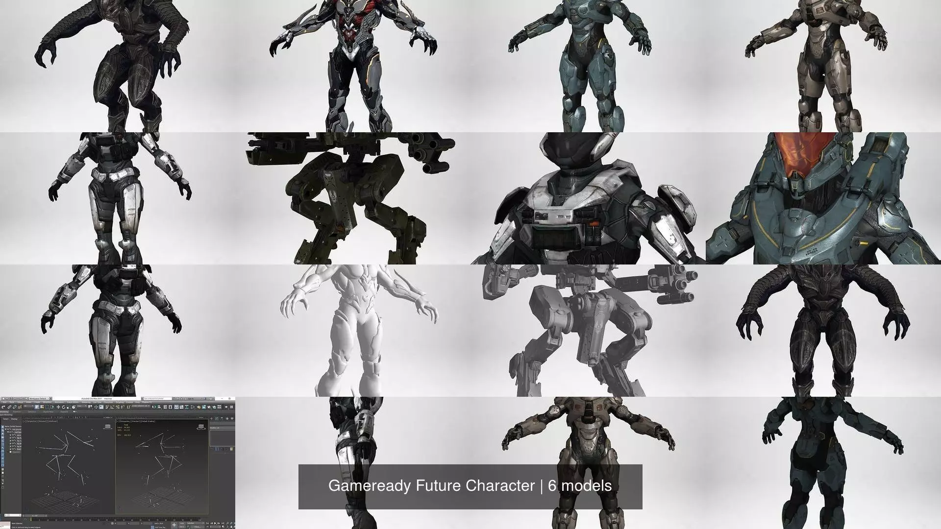 Gameready Future Character 3D Model Collection_0