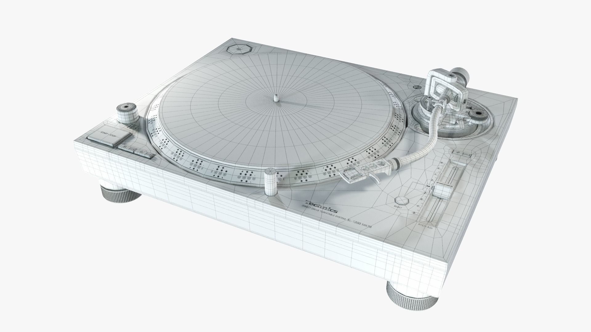 Red Bull BC One Limited Edition SL-1200-1210MK7R Turntable 3D model_7