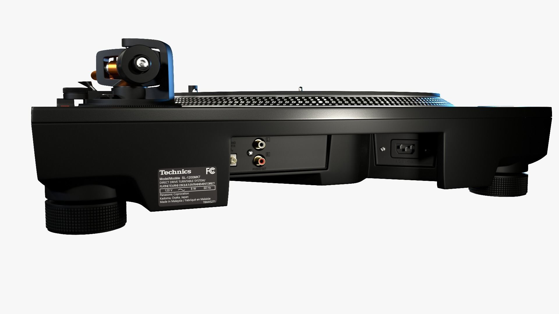 Red Bull BC One Limited Edition SL-1200-1210MK7R Turntable 3D model_6