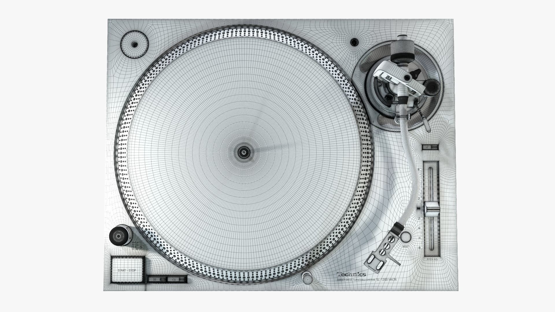 Red Bull BC One Limited Edition SL-1200-1210MK7R Turntable 3D model_10