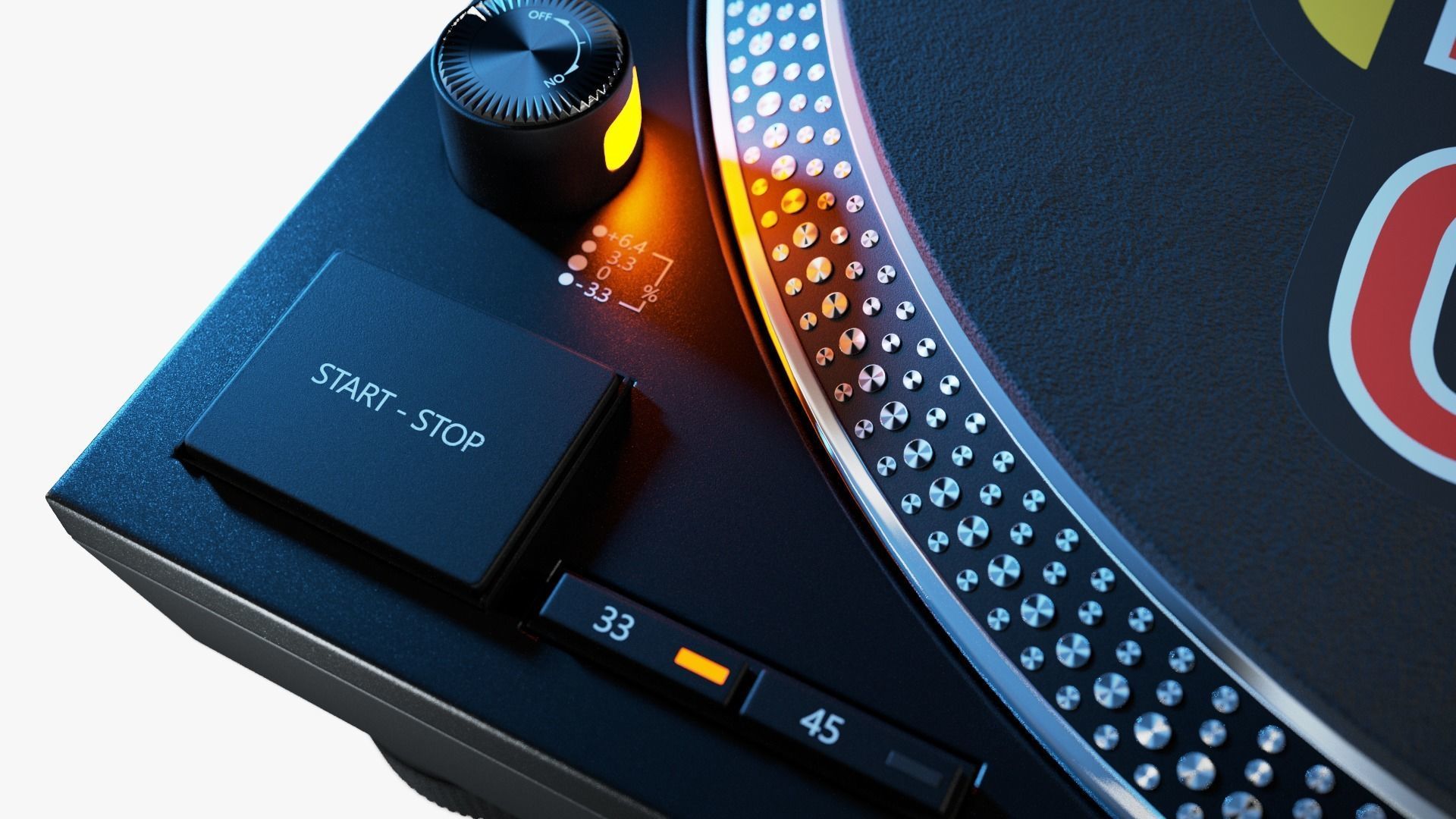 Red Bull BC One Limited Edition SL-1200-1210MK7R Turntable 3D model_2