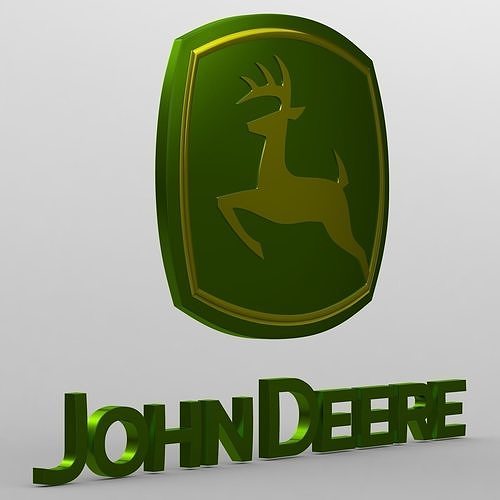 john deere logo 3D model
