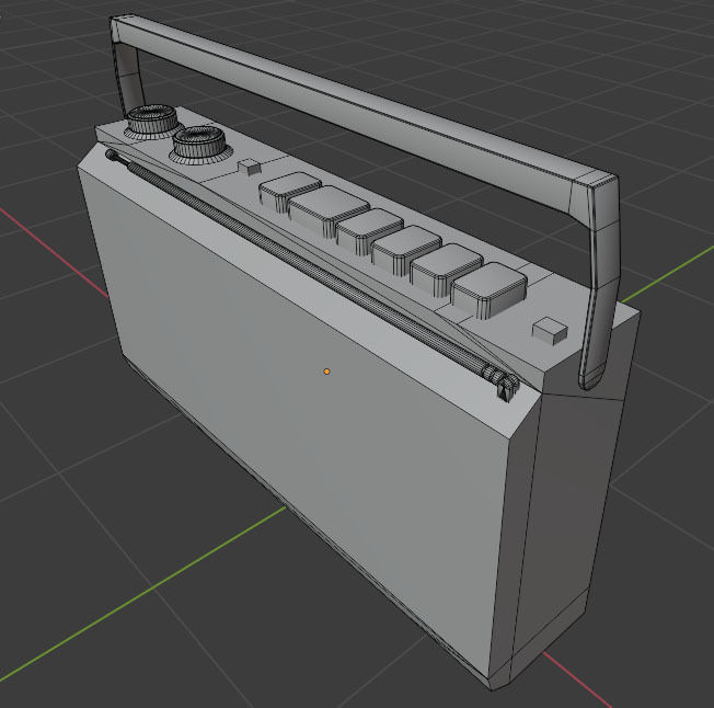 Retro Boom Box Ghetto Blaster Low-poly 3D model_10