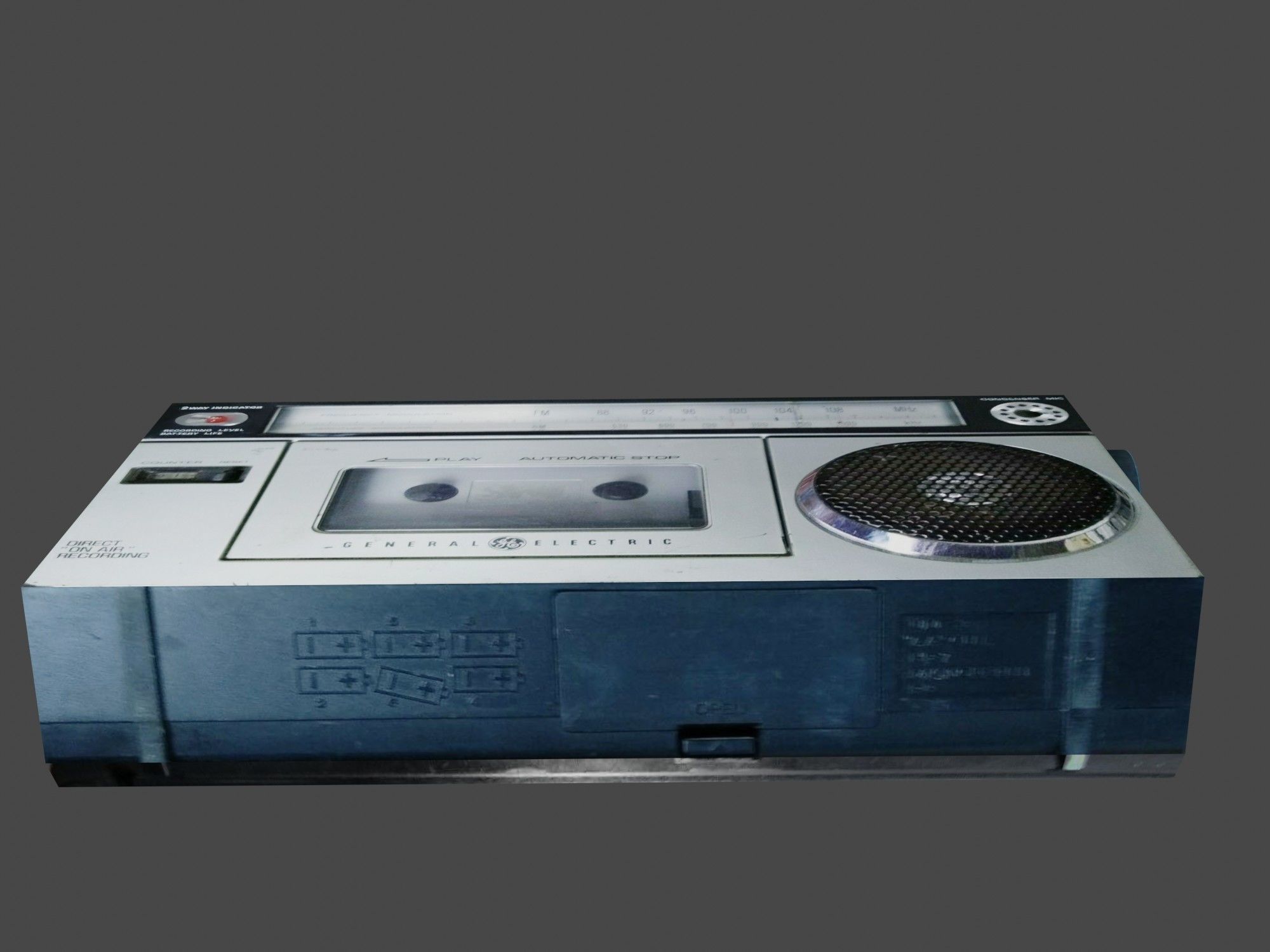 Retro Boom Box Ghetto Blaster Low-poly 3D model_6