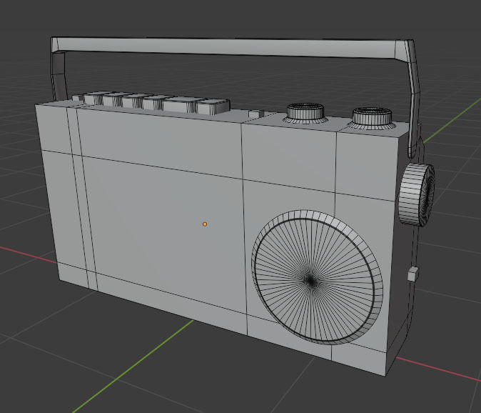 Retro Boom Box Ghetto Blaster Low-poly 3D model_9