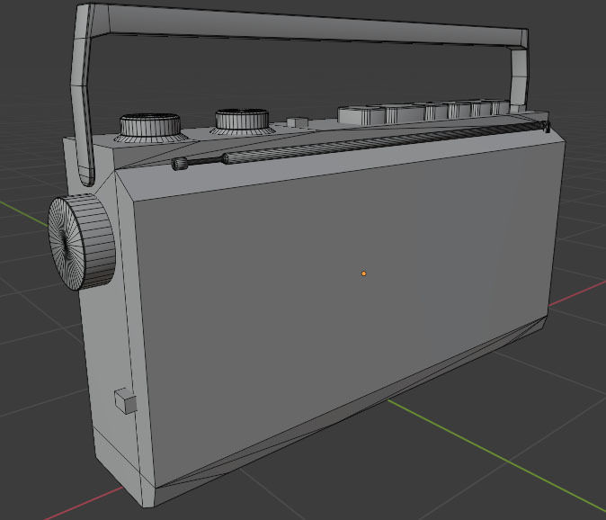 Retro Boom Box Ghetto Blaster Low-poly 3D model_11