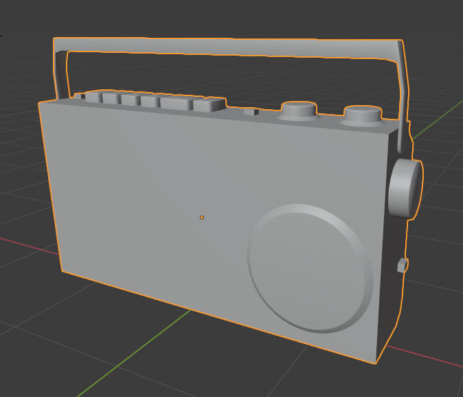 Retro Boom Box Ghetto Blaster Low-poly 3D model_8