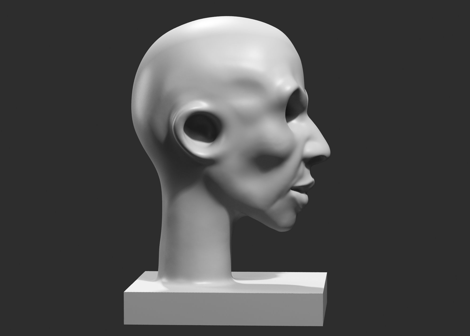 human head modern sculpture 3d print model 97 3D print model_2
