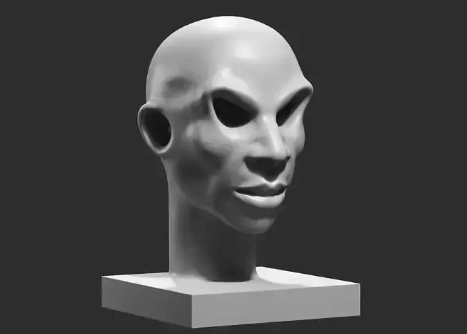 human head modern sculpture 3d print model 97