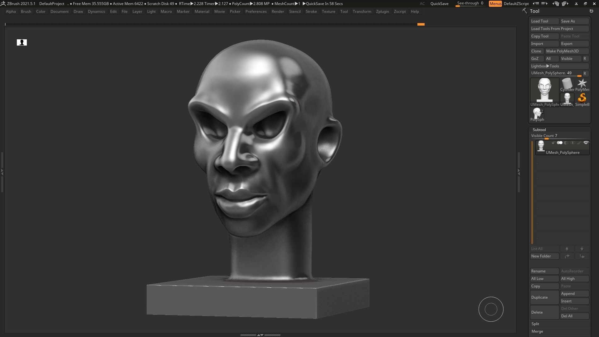 human head modern sculpture 3d print model 97 3D print model_14