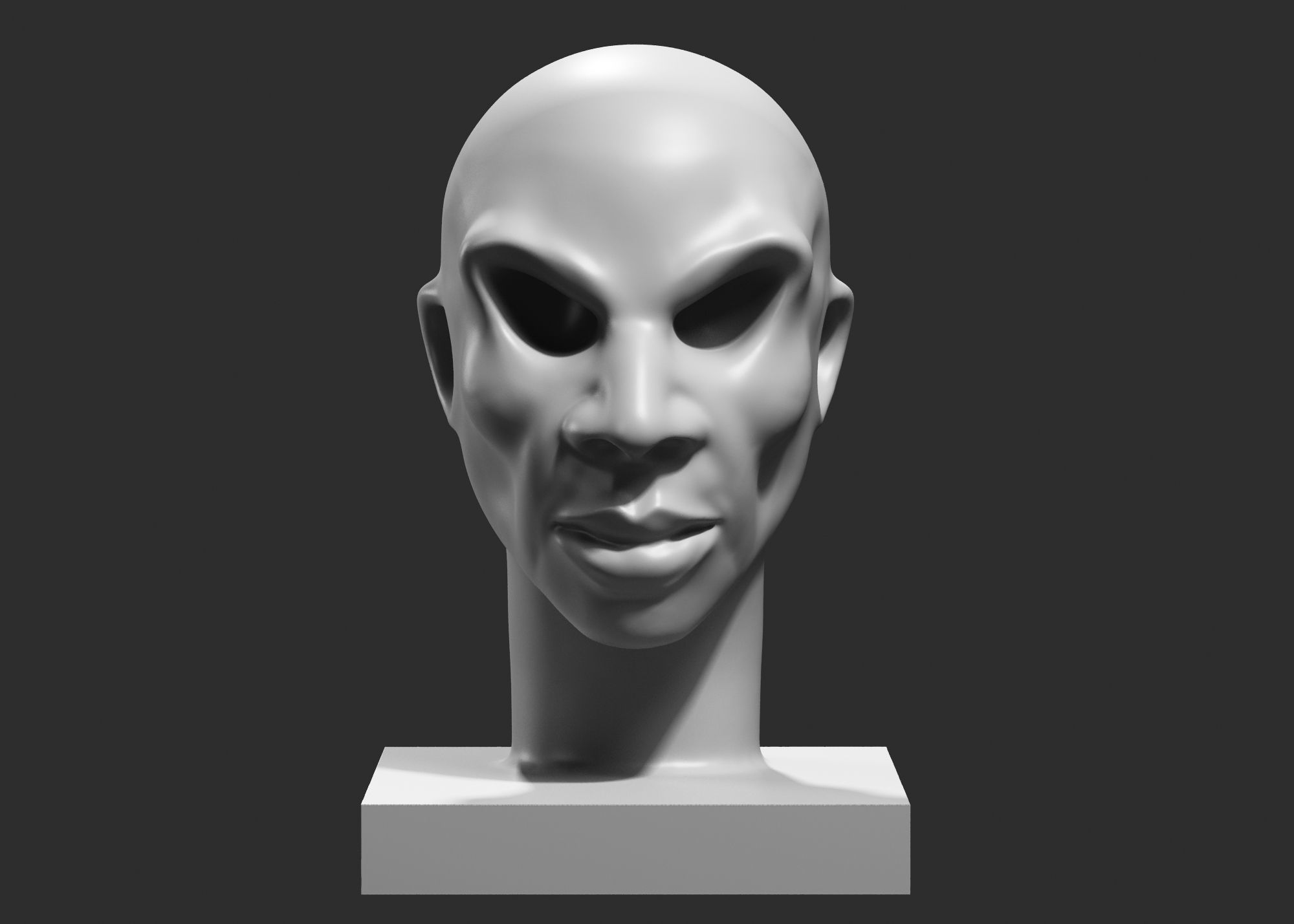 human head modern sculpture 3d print model 97 3D print model_1