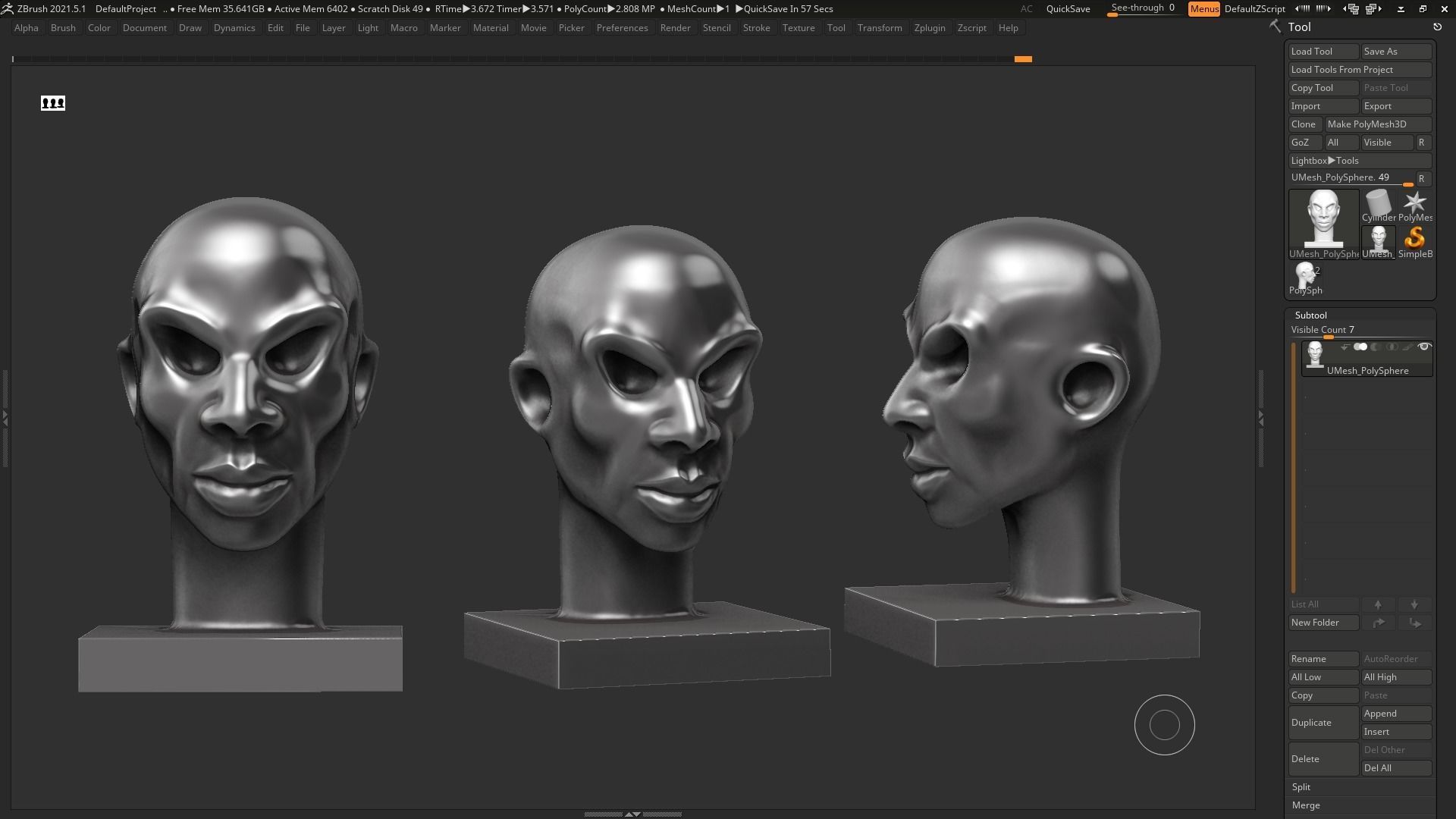 human head modern sculpture 3d print model 97 3D print model_3