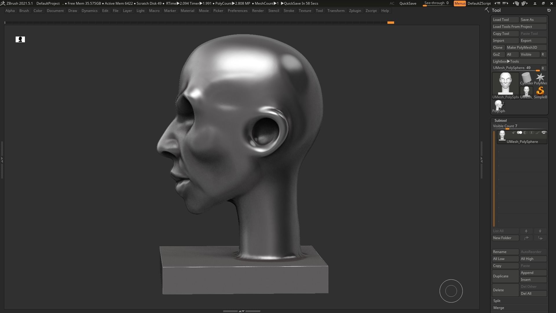 human head modern sculpture 3d print model 97 3D print model_12