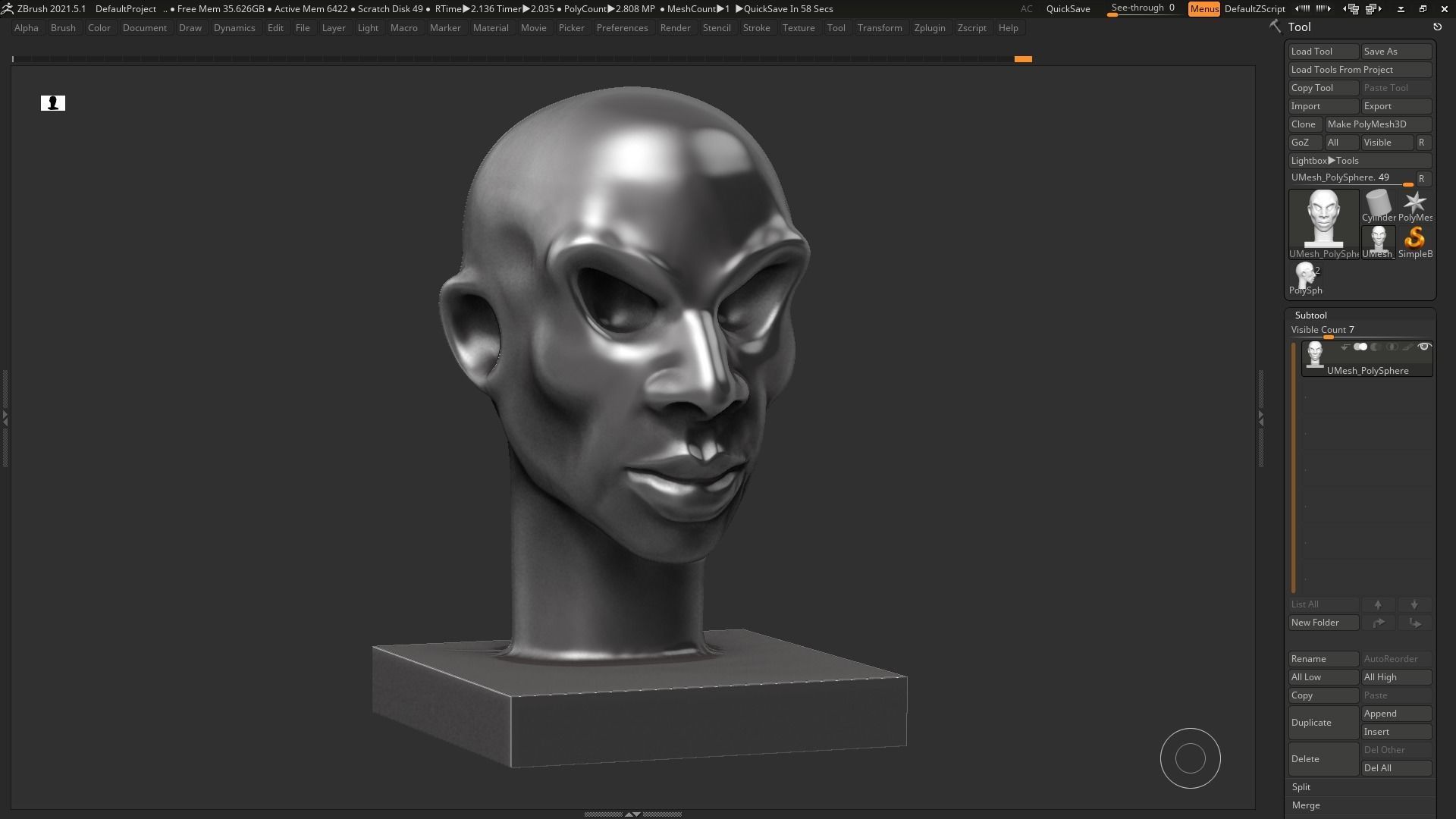 human head modern sculpture 3d print model 97 3D print model_6