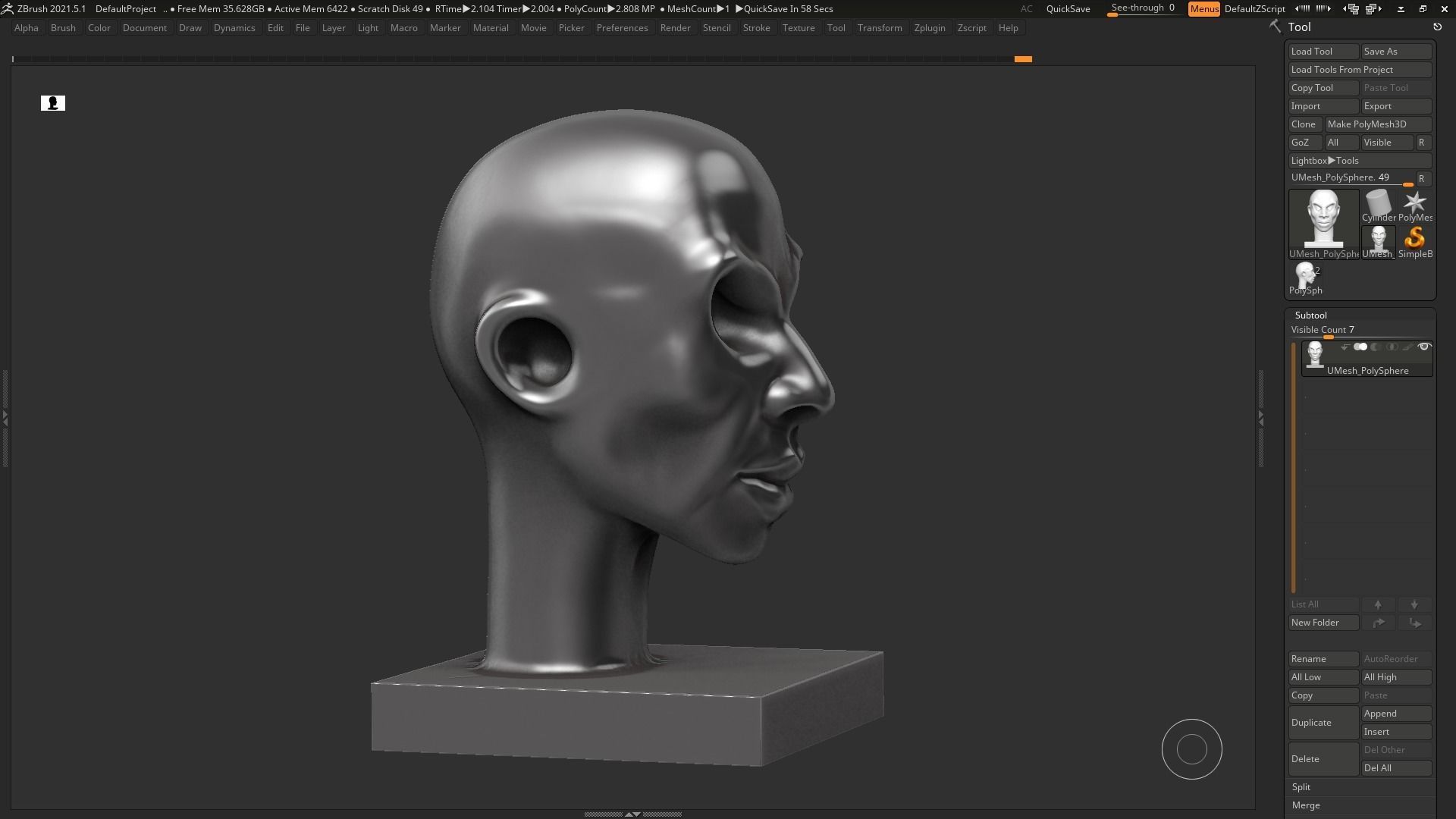 human head modern sculpture 3d print model 97 3D print model_8