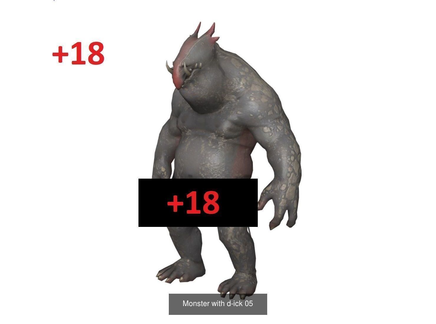 Monster with d-ick 3D Model Collection_5