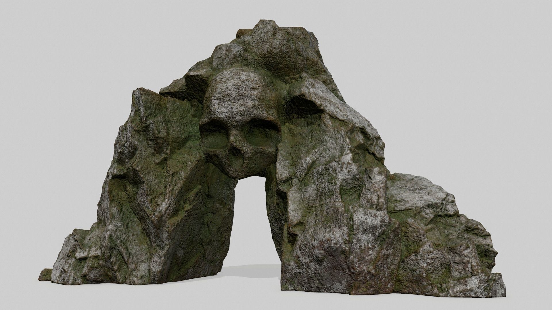 Skull Cave Low-poly 3D model_1