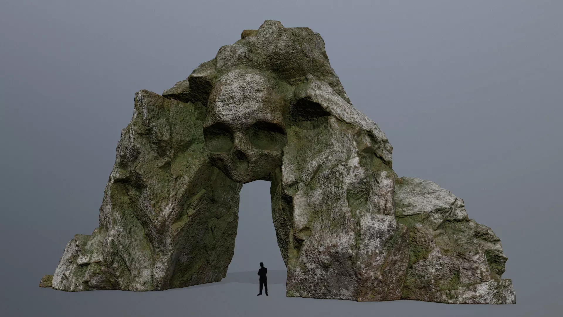 Skull Cave Low-poly 3D model_0