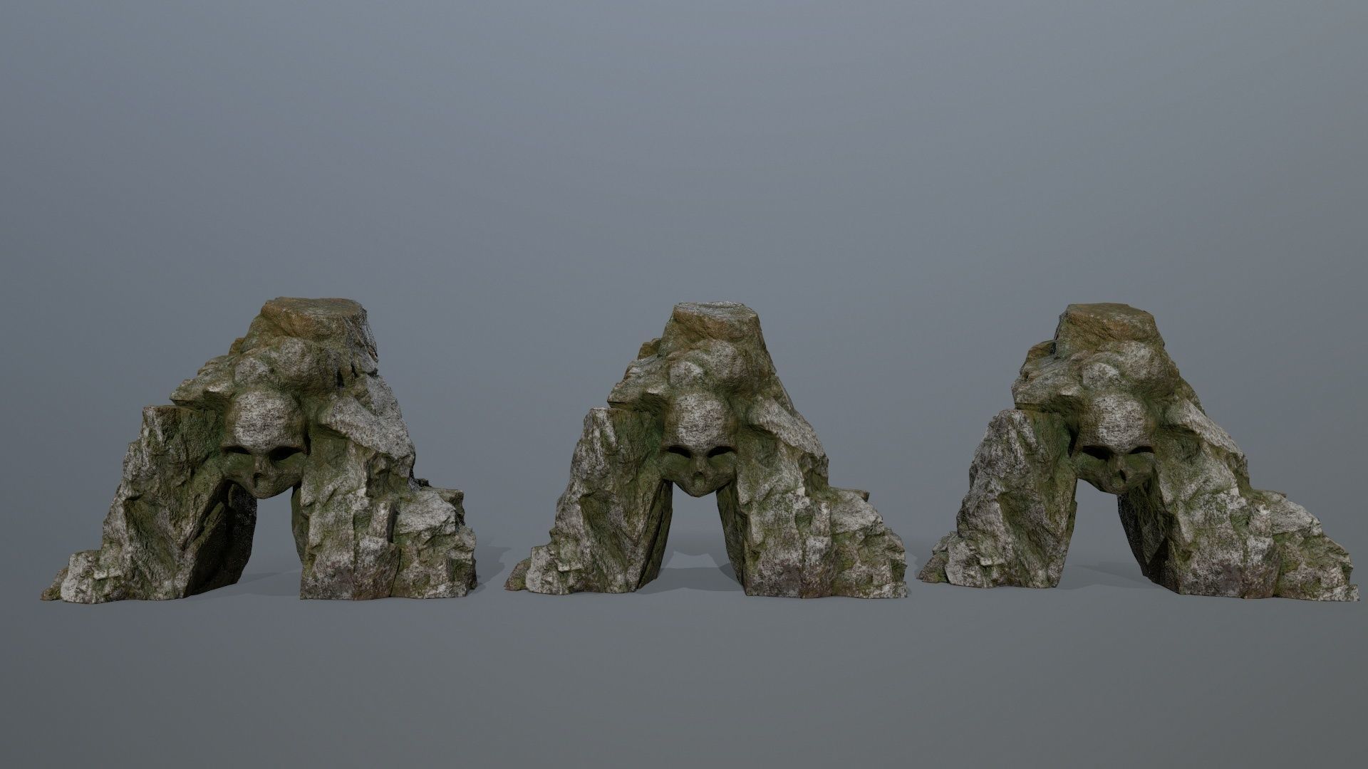 Skull Cave Low-poly 3D model_3