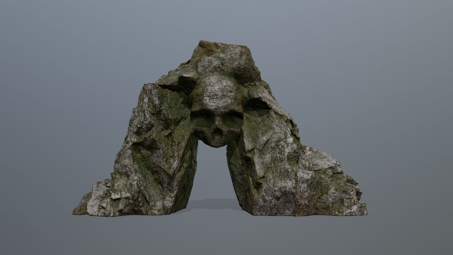 Skull Cave Low-poly 3D model_5
