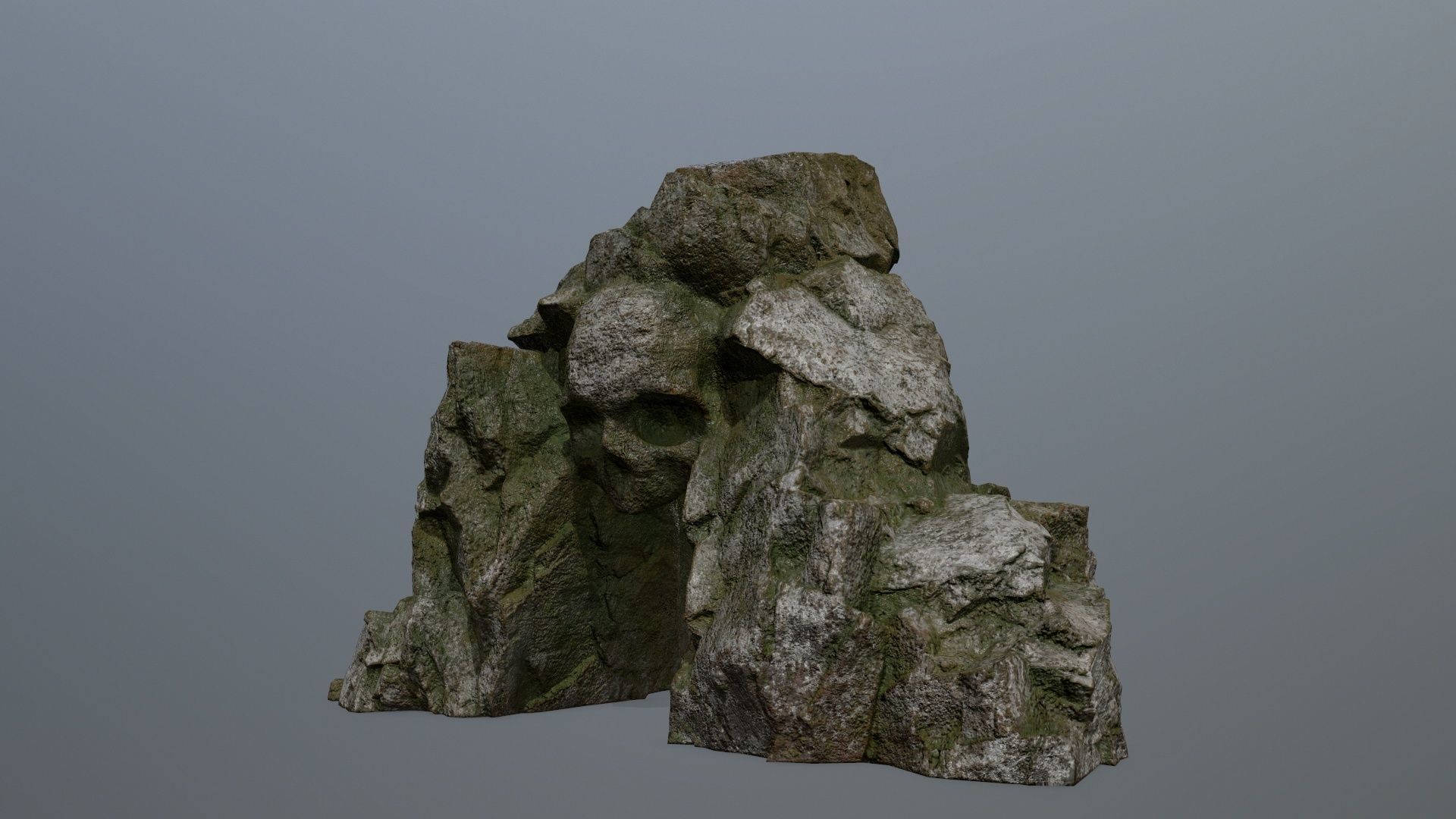 Skull Cave Low-poly 3D model_11